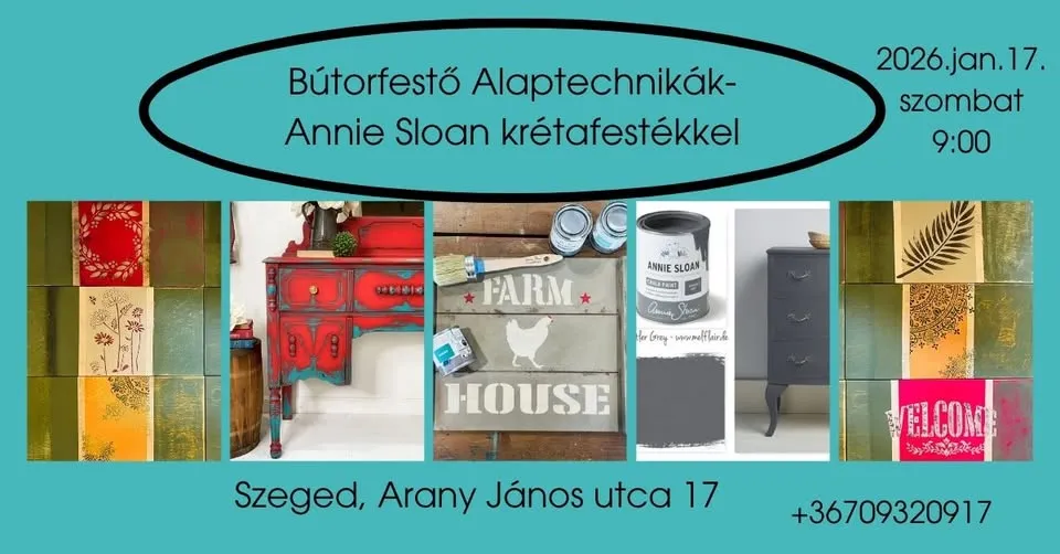 2026.Jan.17.-Bútorfestő Alaptechnikák-Annie Sloan Chalk Paint-el