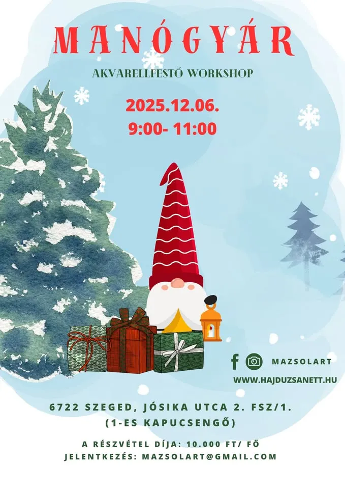 MANÓGYÁR- AKVARELLFESTŐ WORKSHOP